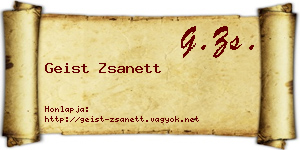 Geist Zsanett névjegykártya